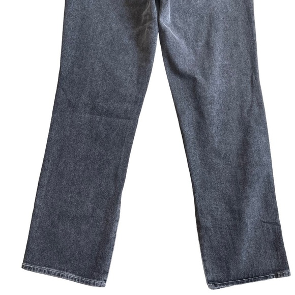 PacSun Women’s Black Low Rise Straight Leg Jeans Size 26 Cotton Slit Hem Retro - Picture 10 of 12